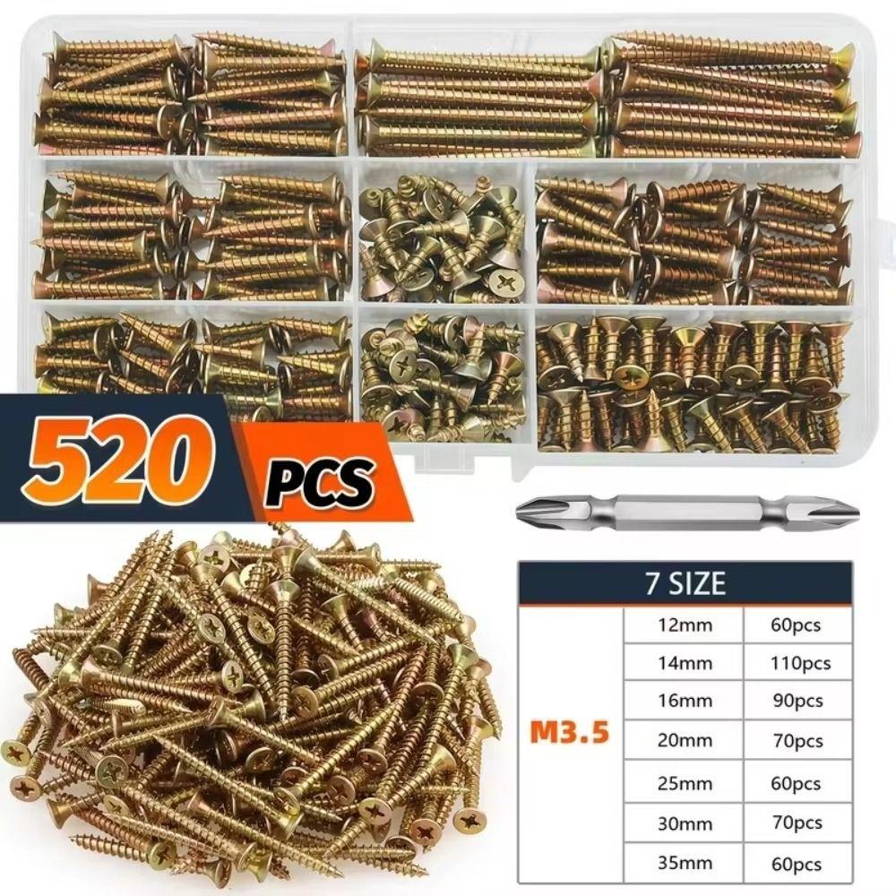 Wood Screw Deck Screws M 3.5 Wood Screws Boxed Self-Drilling Wood Screws Flooring Installation