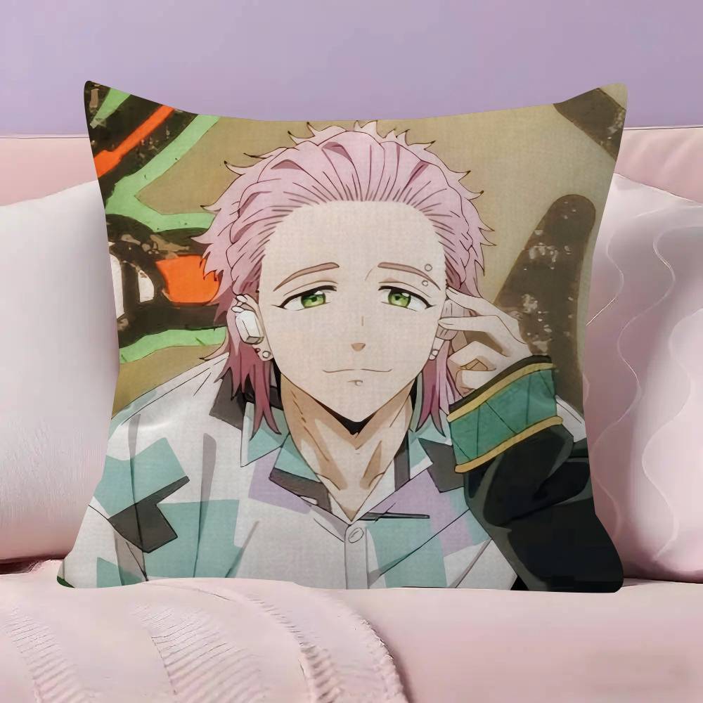 Japanese Anime Wind Breaker Pillow Cushion Cover Pillowcase Living Room Sofa Home Decor