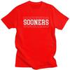 Игровой день Sooners Футболка Оклахома для мужчин Футболка Повседневная Уличная одежда Футболка с коротким рукавом Приталенная одежда Подарок