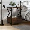 VidaXL Bedside Table Brown Oak 50x41x65 Cm Engineered Wood 826091