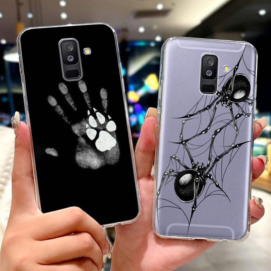 Чехол для телефона Samsung Galaxy A6 Plus 2018 На Samsung A6+ (2018) A6 A600F A605G Элегантные Цветочные Кошачьи Мягкие Силиконовые Прозрачные TPU Чехлы