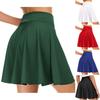 Mini Skirt High Waist Solid Color Extra Soft Friendly To Skin Lint Free Dress-up Polyester Women Summer Pleated Skirt for Women