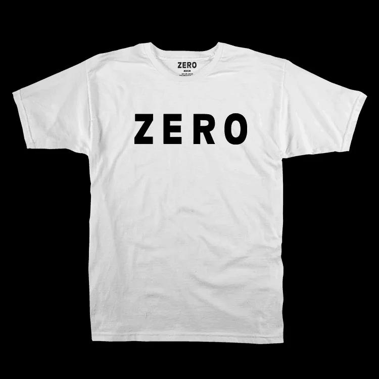 Винтажная черная футболка ZERO Skateboards для мужчин и женщин, размеры от S до 4XL, летняя свободная футболка с короткими рукавами, хлопковая футболка, топ, футболки