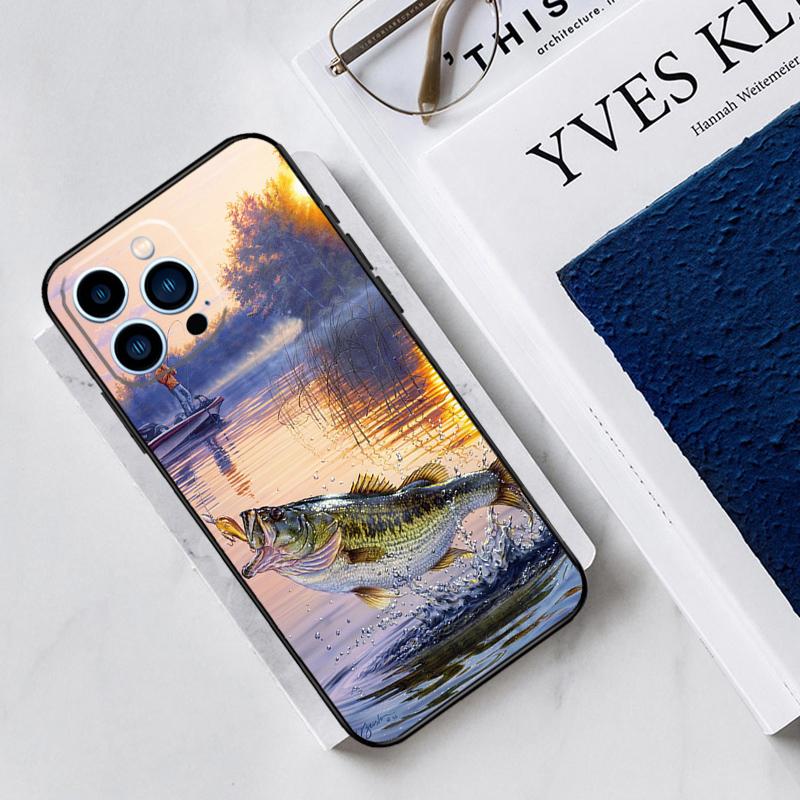 Рыбалка на окуня Озеро Рыбак Чехол Для iPhone 17 Air 14 13 12 11 15 16 Pro Max Mini 15 16 Plus 16e Funda Силиконовый Чехол
