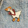 New Enamel Pin Goose Funny Geese Honk Outer Space Metal Pin Gift Birthday 1 Piece