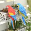 1Pc/1 Pair Simulated Parrot Figurine Flower Pot Vase Hugger Planter Fence Rail