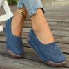 Summer Fashion Hollow Solid Color Slope Heel Thick Sole Women's Casual Shoes Breathable Fashion Women's Shoes