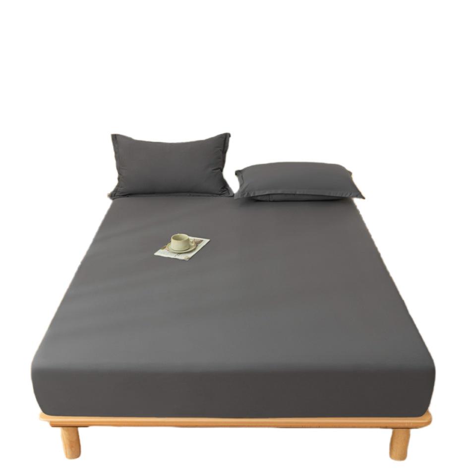 Soft and Smooth Solid Color Sanded Cotton Bed Sheet for Single and Double Beds, Offering Comfort and Protection Against Dust.