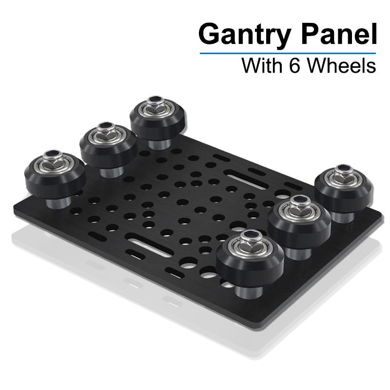 Детали 3D-принтера 20-80 мм Набор портальной пластины V-образного паза с 6 колесами для черного алюминиевого V-образного паза Набор Solid V POM для деталей станка с ЧПУ