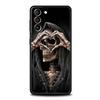 Чехол-бампер для телефона Samsung Galaxy S24 S23 S22 S20 Ultra S21 FE 5G S10 S9 Plus S10E с рисунком Череп Скелет Жнец, модный силиконовый чехол
