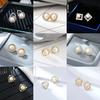 S925 Sterling Silver Ear Needle Copper Micro-Inlaid Zircon Natural Freshwater Pearl Geometric Simple Stud Earrings Women