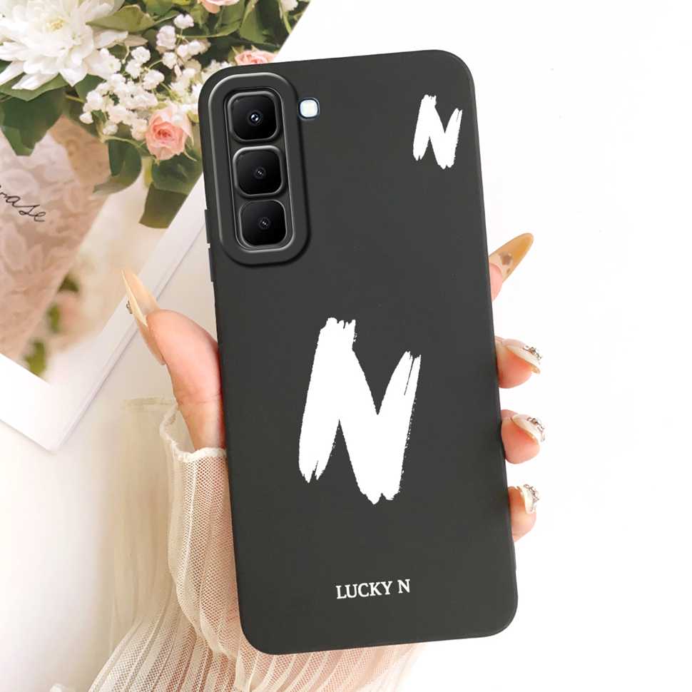 For Infinix Hot 70 5G X6895 Case New Design Letters A-Z Silicone Back Cover For Infinix Hot70 HOT 70 5G Phone Cases Bumper