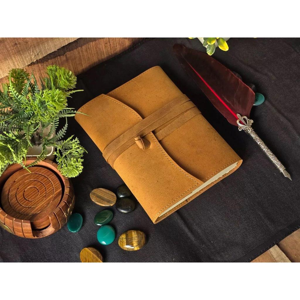 Genuine Leather Notebook, Nature Cowhide, Diary Journal, Grimoire Vintage Journa