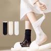10 Pairs of Ladies Spring and Autumn Lace Hollow Mesh Breathable Ear Edge In The Tube Pile Socks