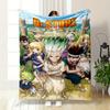 A Group of Diverse Characters In a Natural Village Setting with Tools. for All Seasons Blanket Lunch Break Throw Gift
