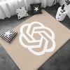 Famous AI Chatbot C-ChatGPTs Floor Mat Soft Thickened Flannel Door Mat Non-Slip Living Room Rug Home Decor
