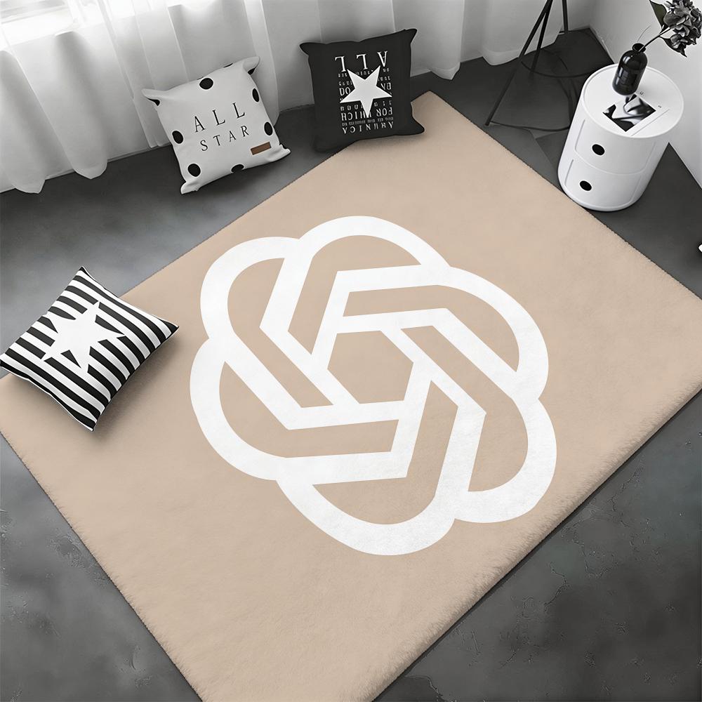 Famous AI Chatbot C-ChatGPTs Floor Mat Soft Thickened Flannel Door Mat Non-Slip Living Room Rug Home Decor