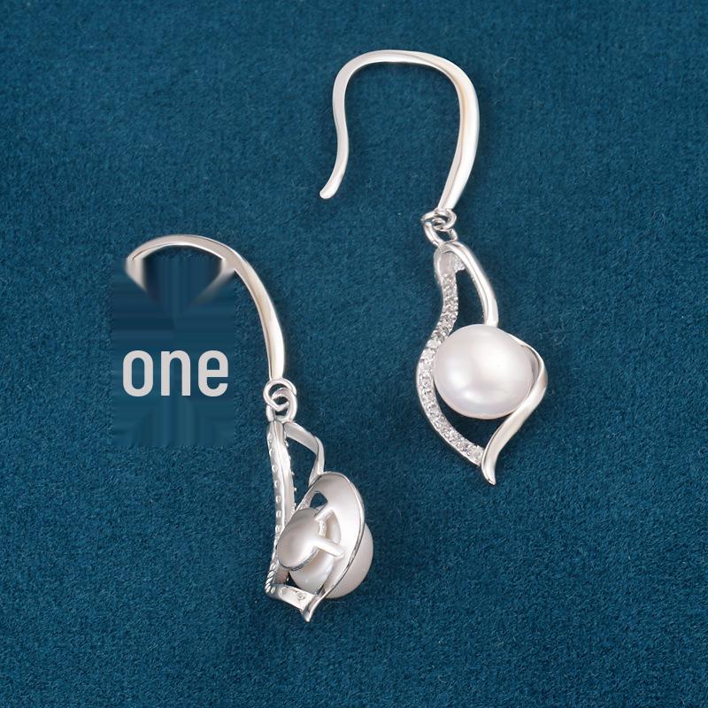 Серьги-подвески из стерлингового серебра S925 с жемчугом-багетом для женщин - Высококачественный модный дизайн в форме капли воды, стройнящий (2026)