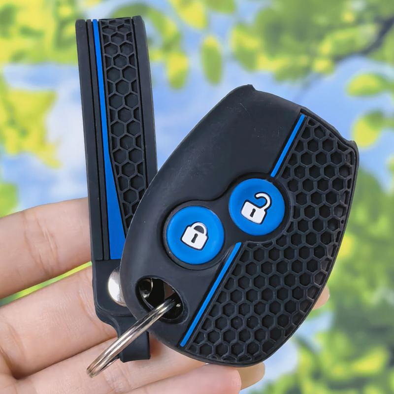 Anti-scratch Honeycomb Key Cover With Keychain For Renault Megane Modus Laguna Duster Logan Clio Dacia Sandero 2 Button Key