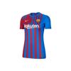 Fan Edition 21-22 Сезон Barcelona Home Logo Быстросохнущая женская футболка с коротким рукавом Синий CV8182-428