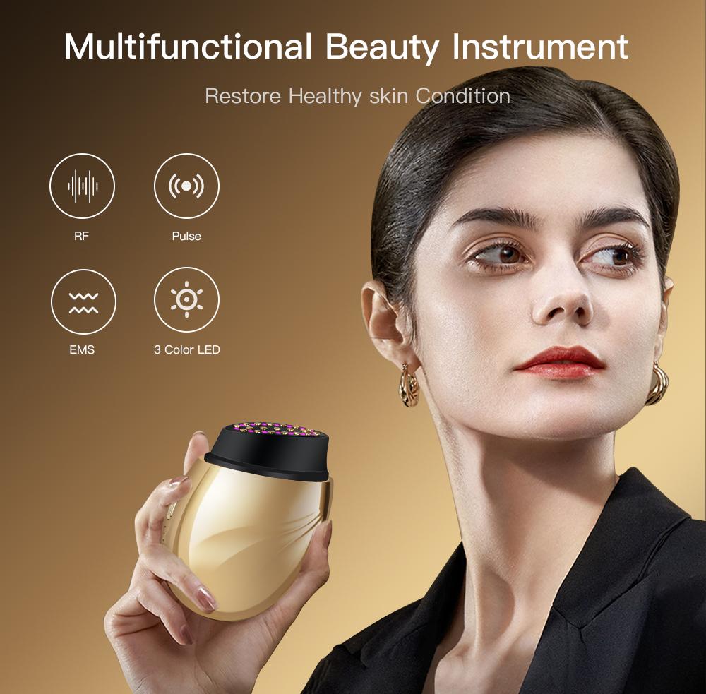Многофункциональный EMS Micro Current Pluse MFIP RF Радиочастотное удаление морщин Подтяжка кожи Регенерация коллагена Массажер для лица Устройство для ухода за красотой