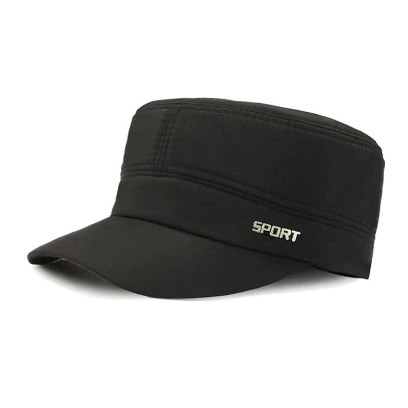 Кепка в стиле милитари для мужчин и женщин, однотонная хлопковая кепка с плоским верхом, весна, лето, осень, регулируемый козырек