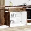 VidaXL Kitchen Cabinet Lucca Smoked Oak Engineered Wood, Sink Cabinet, Kitchen Cabinet with Drawer, Kitchen Cabinet 853742