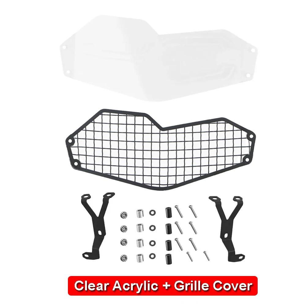 For BMW F750GS F850GS 2018-2024 F800GS 2024-on Motorcycle Headlight Protector Covers Guard Grill Acrylic Lamp Patch Grille Cover