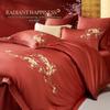 Mercury Wedding 60S Long-Staple Cotton Embroidered 4-Piece Bedding Set