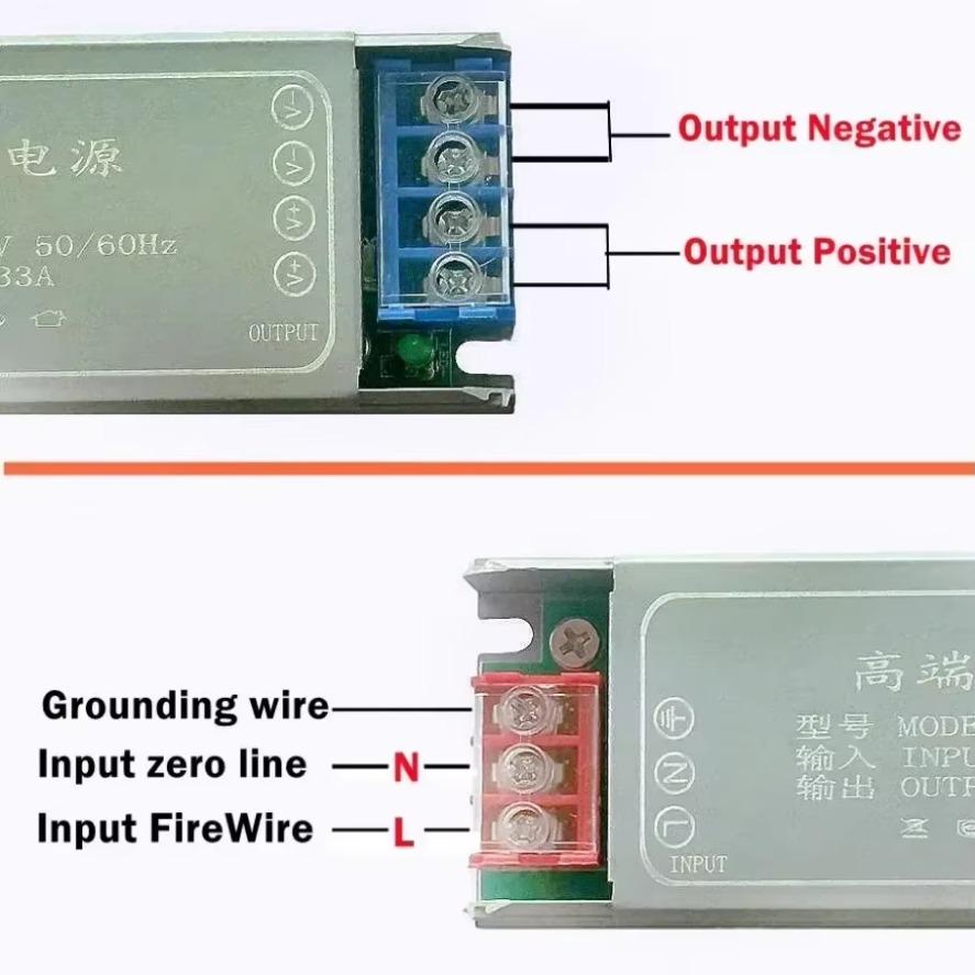 Импульсный блок питания DC 12V 24V AC176-264V Адаптер питания для светодиодной подсветки 60W 100W 200W 300W 400W Бесшумные трансформаторы для освещения