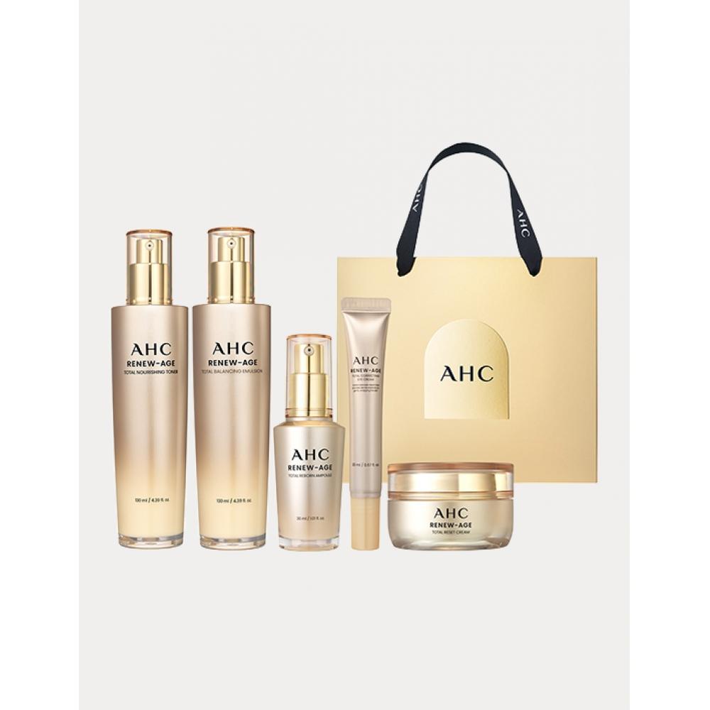 Ahc Total 4 Set Gift Set Toner + Emulsion + Ampoule + Cream Renew Age