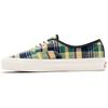Style 44 Fabric Casual Plaid Low Top Skate Shoes Unisex Sneakers Yellow Green Blue VN0A5KX45TK