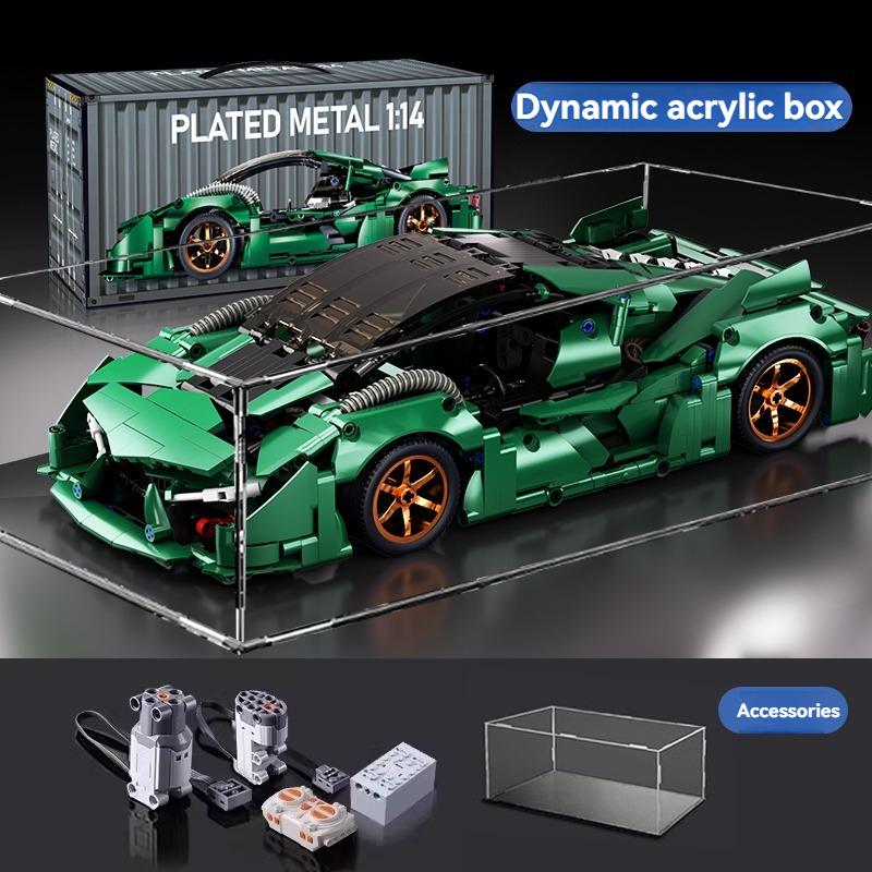 НОВЫЕ Технические Строительные Блоки DIY Зеленый Спортивный Автомобиль Супер Гонщик Строительные Блоки Модель Подарки на День Рождения Рождество Хэллоуин Дети