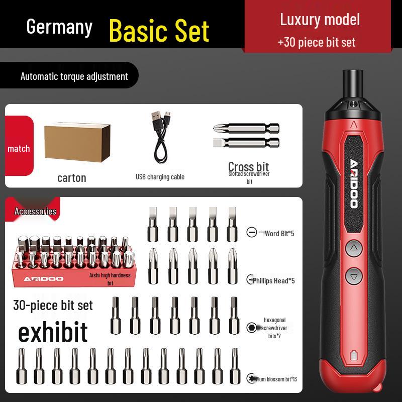 Немецкий аккумуляторный ручной автоматический электрический набор отверток - Маленький бытовой инструмент с литиевой батареей