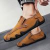 Мужские кожаные кроссовки с низким вырезом, лоферы на мягкой подошве, нескользящие, на плоской подошве, повседневная обувь большого размера Zapatillas Para Hombre 2025