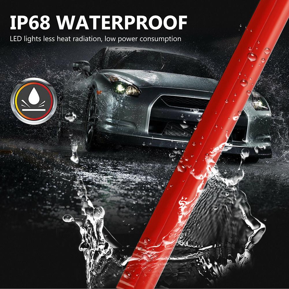 Автомобильная высоко установленная полоса стоп-сигнала на заднем стекле, светодиодная декоративная лампа, стример, предупреждающие огни, поворотники