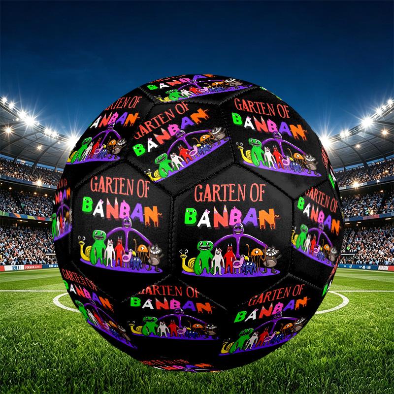 Game Rainbow Friends Print Size 5 Soccer Ball, PU Wear Resistant Football for Match Training and Daily Practice, Birthday Gift for Soccer Fans