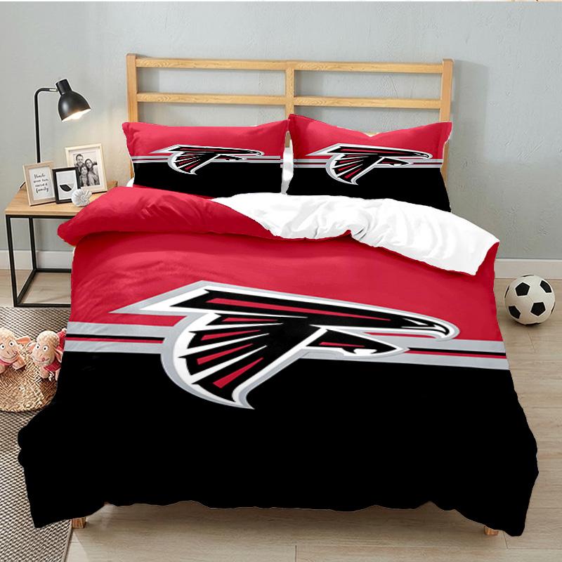 Atlanta-Falcons Rise Up 3pcs Bedding Set,Including 1pc Duvet Cover And 2pcs Pillowcases Perfect Gift for Christmas,Ideal for Bedroom, Dormitory