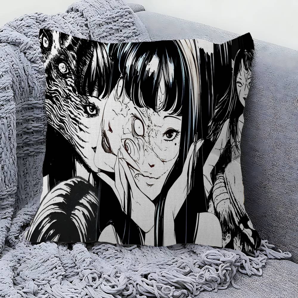Junji Ito Cushion Cover Pillowcase Upholstery Sofa Throw Pillow Home Decor Pillowcas