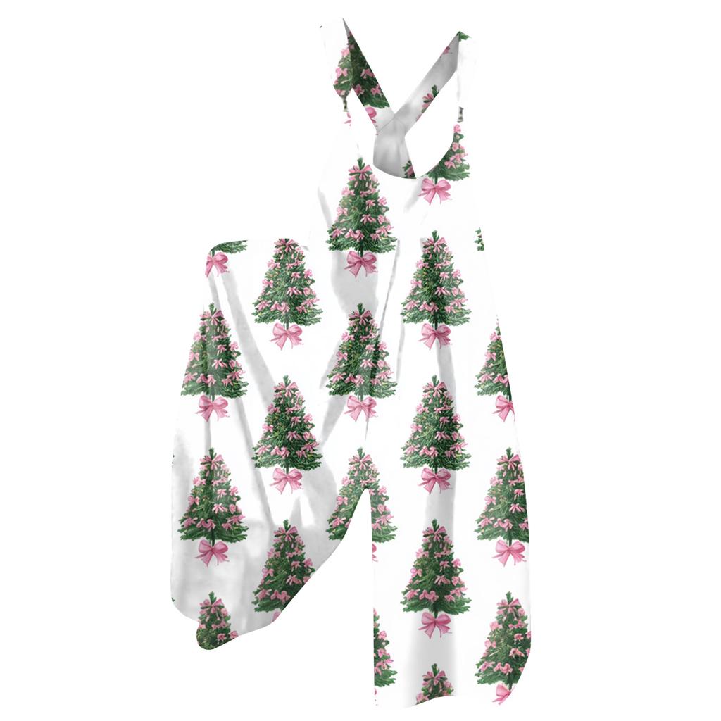 Женский летний комбинезон с цветочным принтом в винтажном стиле (Нерегулируемые ремни)