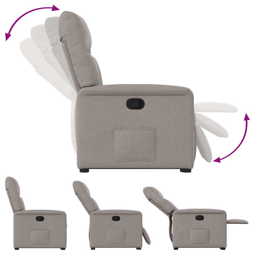 Recliner with Rising Function Taupe Fabric