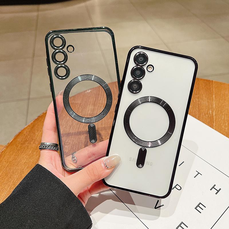 Luxury Magnetic Shockproof Phone Case For Samsung Galaxy A06 A16 A26 A36 A56 A07 A17 F05 M05 Funda Glass Lens Protection Cover