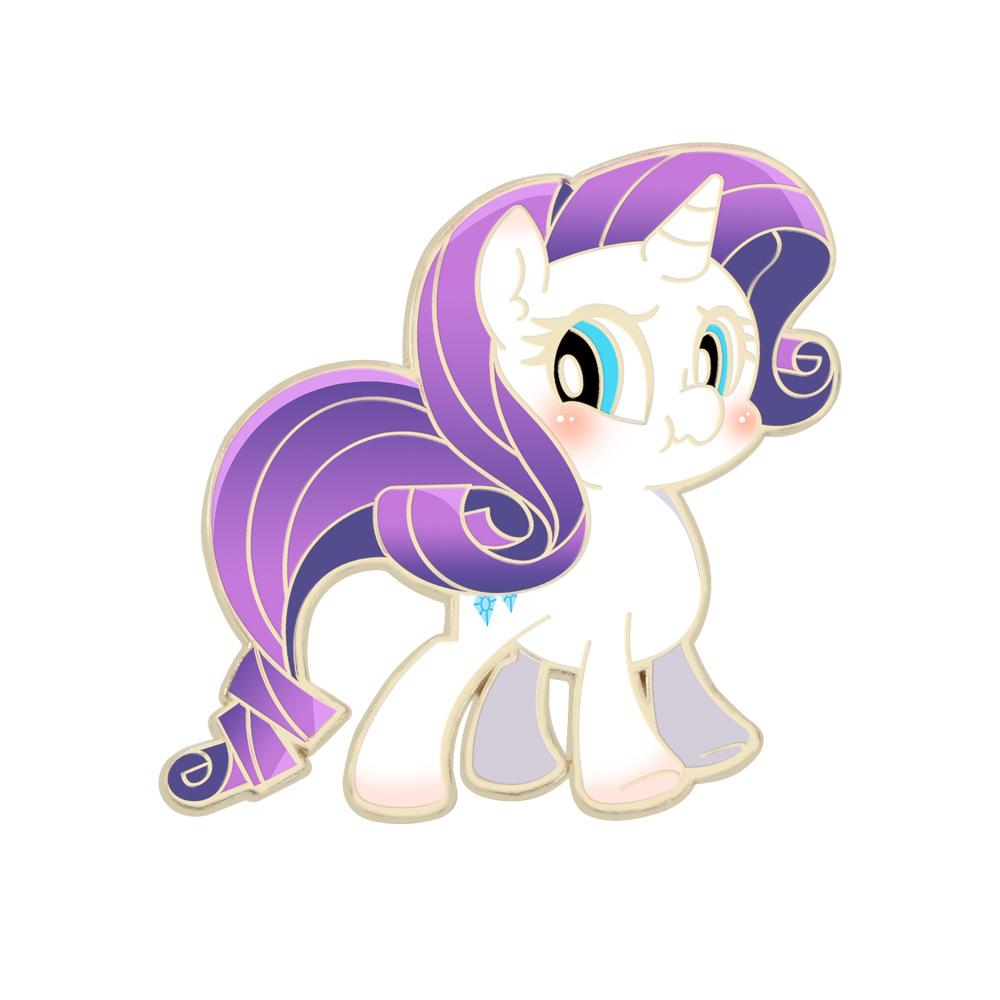 Милый мультяшный пони Поли Аниме значок кукла Радужный пони Редкая брошь из сплава Детский подарок на день рождения