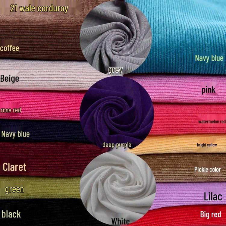 Emerald Green Corduroy Fabric, 150cm Wide, for DIY Bags, Headbands, Hair Clips, and Trousers.