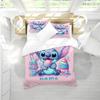 Duvet Cover Custom Name Stitch Ice Cream Candy Pink Style Single Double Bed Room Decoration Children Gift