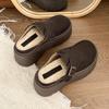 Fashion Winter Platform Slippers Women 2025 New Warm Fur Mules Slippers Fashion Slip On Slides Comfort Casual Home Female Cotton Shoes