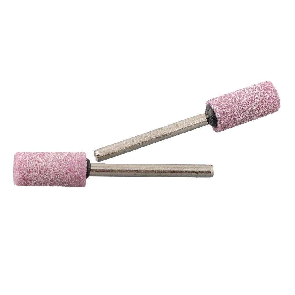 Абразивный камень с плоской головкой, цилиндрический, оранжевый