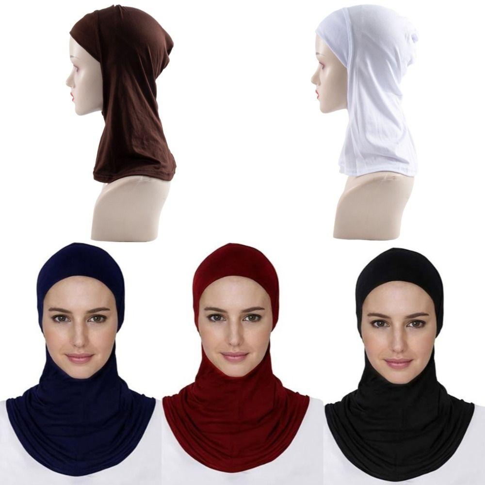 Modal Cotton Hijab Cap High Elasticity Muslim Bonnet Turban Style Headcover Muslim Women