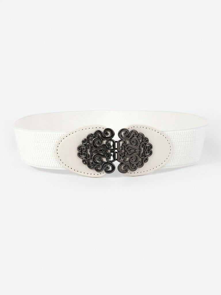 Винтажный пояс-ремень с цветочным узором 75 см Регулируемая длина Прочный материал Стильный дизайн Подходит для различных нарядов и случаев