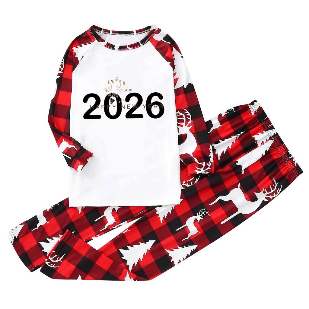 Комплект из топа и брюк с длинными рукавами и принтами для всей семьи Одинаковые комплекты для всей семьи